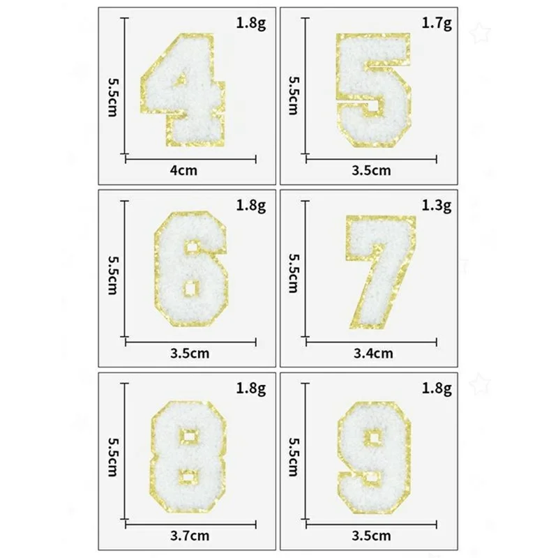 Number Embroidered Patches Creative Cute Style Self-Adhesive Appliques DIY Craft Decorations - 4