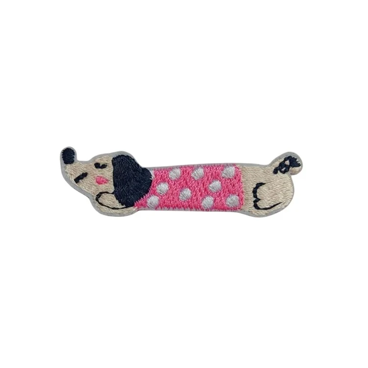 Patchs brodés Dachshund Cartoon Mignon - Appliques Autocollantes Créatives pour DIY Décorations - N°1