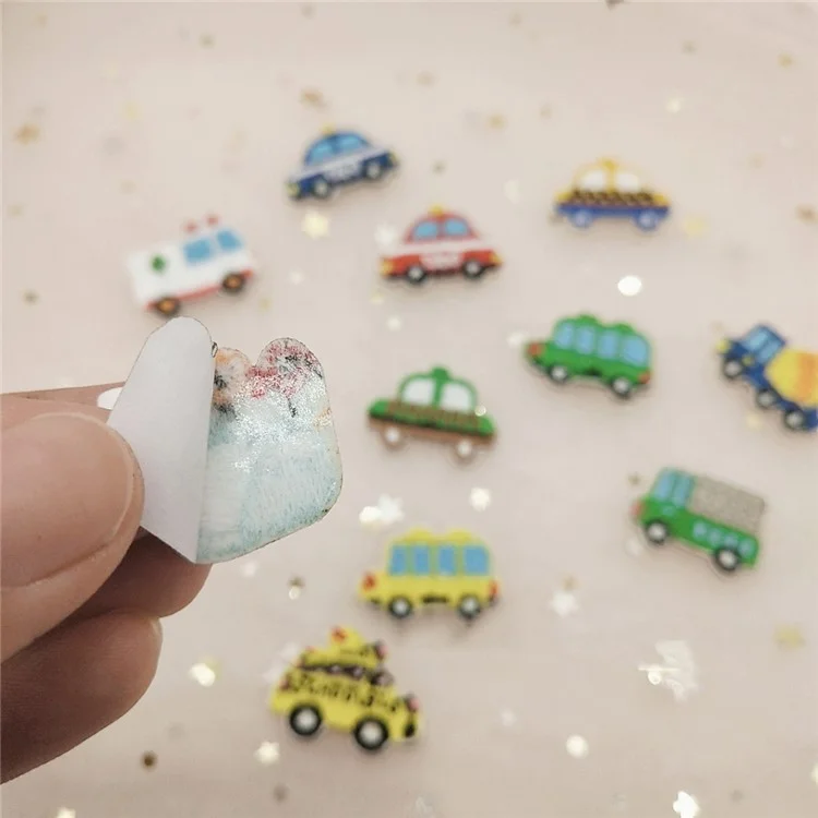 Cute Mini Car Embroidered Patches Creative Self-Adhesive Appliques DIY Craft Decorations - No.1