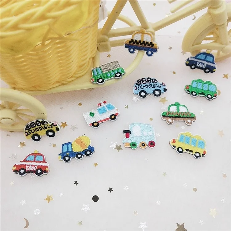 Cute Mini Car Embroidered Patches Creative Self-Adhesive Appliques DIY Craft Decorations - No.1
