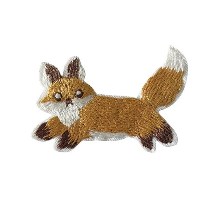 Cute Cartoon Running Animal Embroidered Patches Creative Self-Adhesive Appliques DIY Craft Decorations - No.1