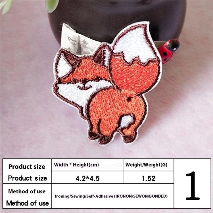 Remendos Bordados de Animais Cartoon Fofos em Movimento - Adesivos Criativos para Decoração DIY - Nº 1