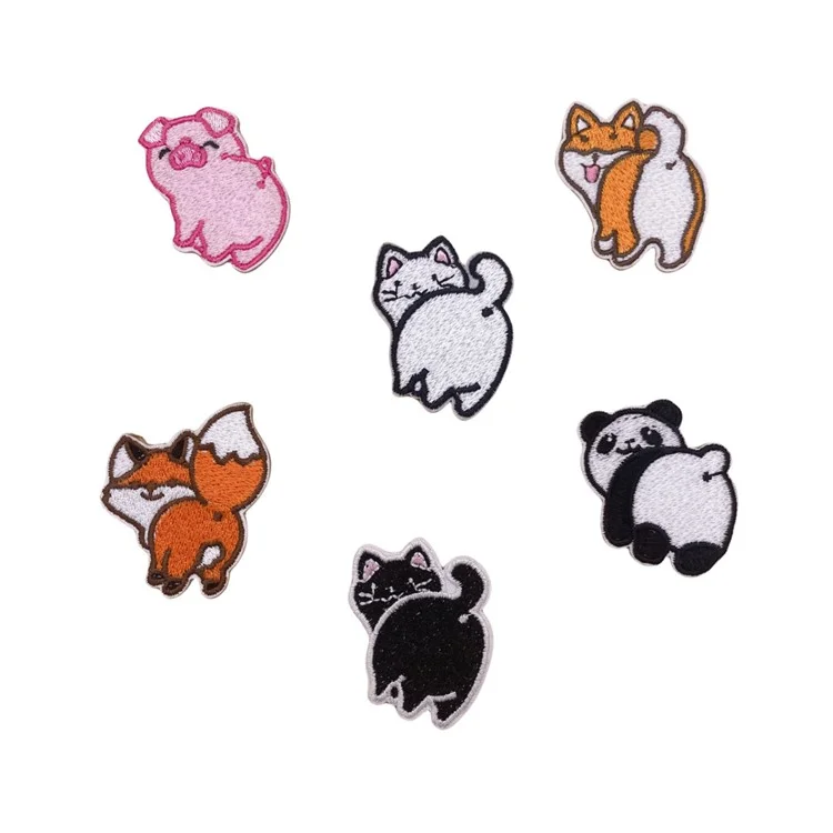 Remendos Bordados de Animais Cartoon Fofos em Movimento - Adesivos Criativos para Decoração DIY - Nº 1