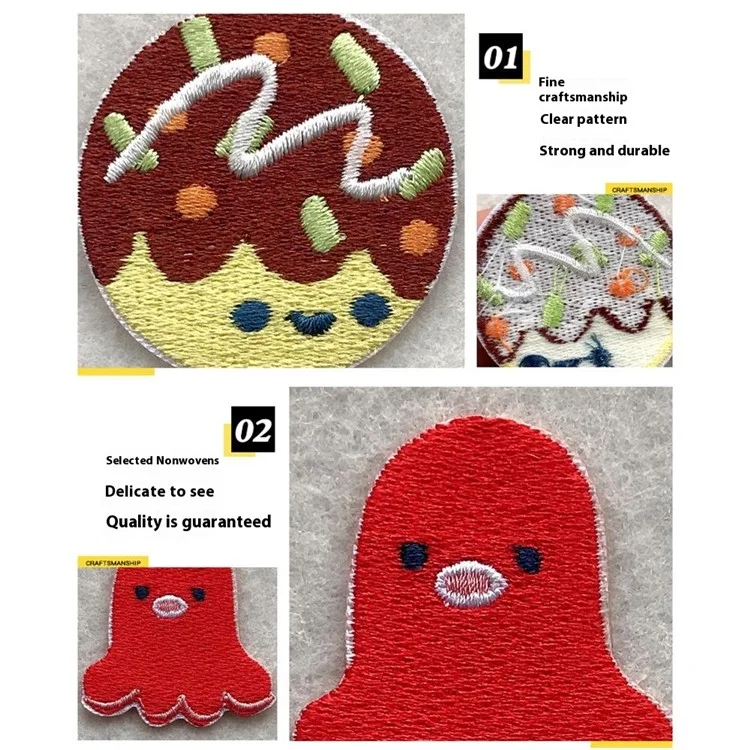 Toppe ricamate creative carine per Bento - Applicazioni adesive fai-da-te per decorazioni creative - N.1