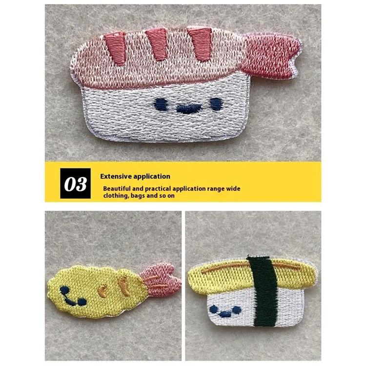 Toppe ricamate creative carine per Bento - Applicazioni adesive fai-da-te per decorazioni creative - N.1