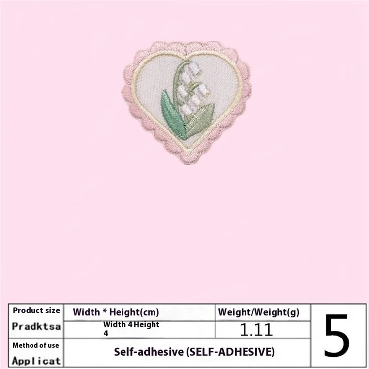 Jolis patchs adhésifs floraux brodés Décoration artisanale DIY - N°1
