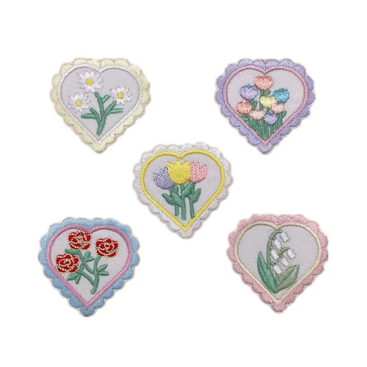 Jolis patchs adhésifs floraux brodés Décoration artisanale DIY - N°1