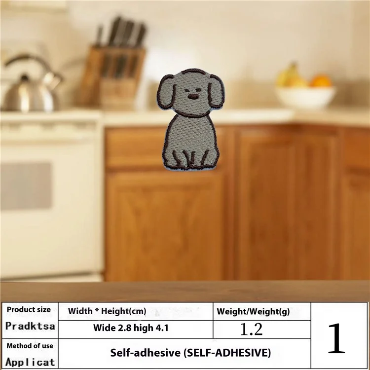 Écussons brodés Chien Cartoon Mignon - Patchs Autocollants Créatifs pour Décoration DIY - N°1