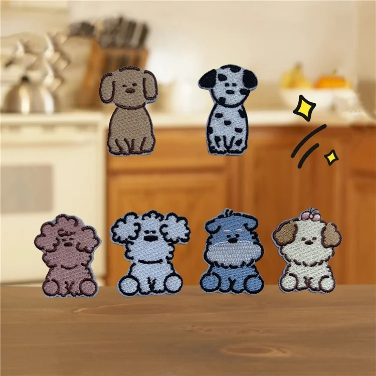 Écussons brodés Chien Cartoon Mignon - Patchs Autocollants Créatifs pour Décoration DIY - N°1