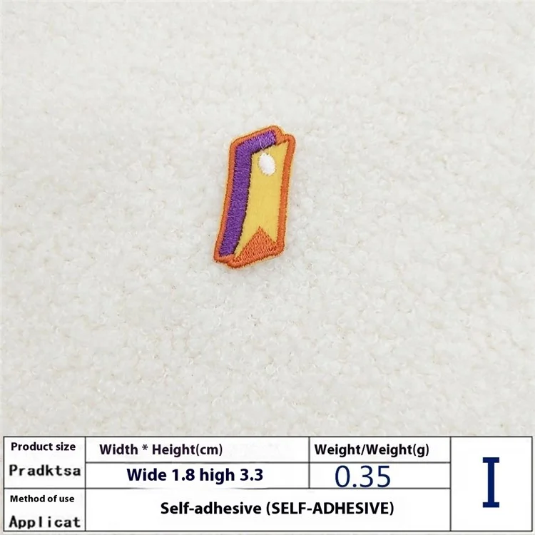 Toppe ricamate con lettere inglesi carine e colorate, applicazioni adesive creative per decorazioni fai-da-te - A
