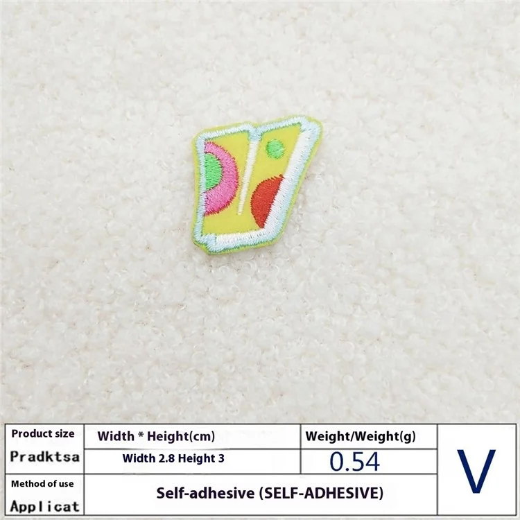 Toppe ricamate con lettere inglesi carine e colorate, applicazioni adesive creative per decorazioni fai-da-te - A