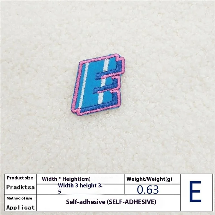 26 Pièces Écussons Lettres Anglaises Colorées Autocollants Créatifs Appliqués DIY Décorations Artisanales