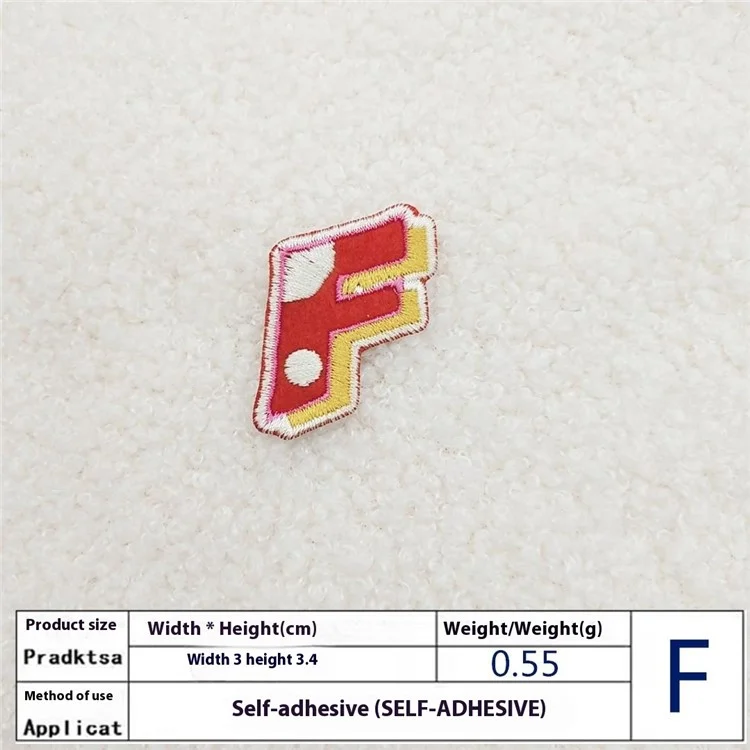 26 Pièces Écussons Lettres Anglaises Colorées Autocollants Créatifs Appliqués DIY Décorations Artisanales