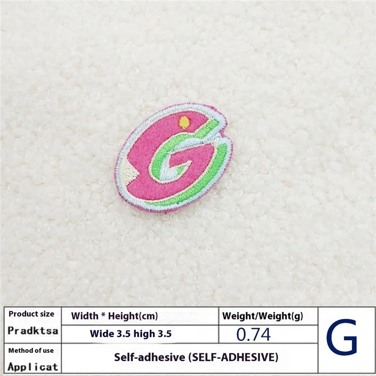 26 Pièces Écussons Lettres Anglaises Colorées Autocollants Créatifs Appliqués DIY Décorations Artisanales