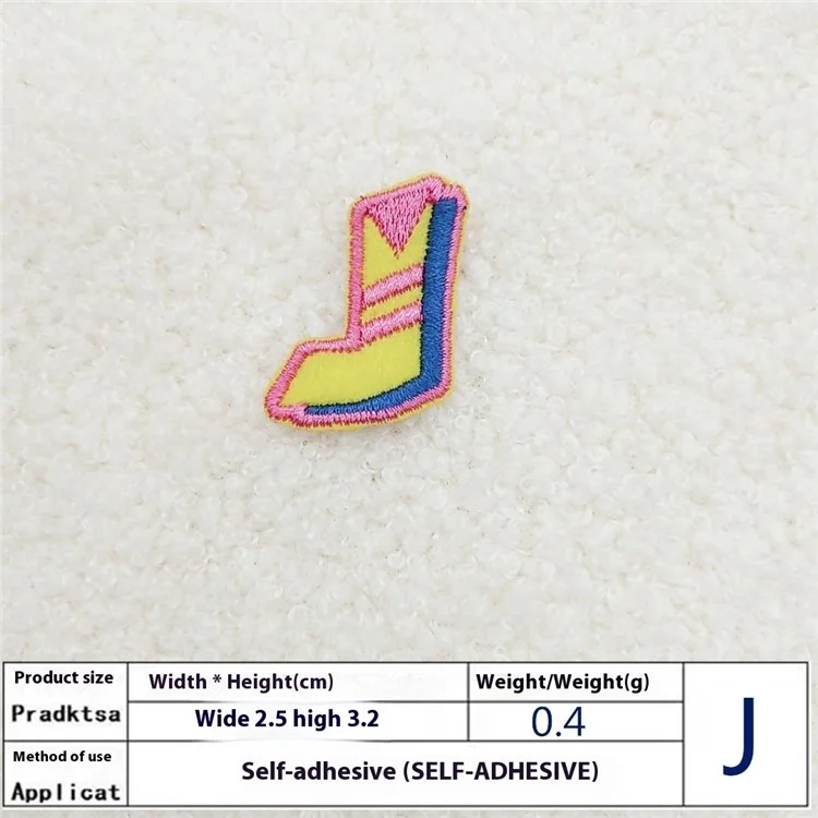 26 Pièces Écussons Lettres Anglaises Colorées Autocollants Créatifs Appliqués DIY Décorations Artisanales
