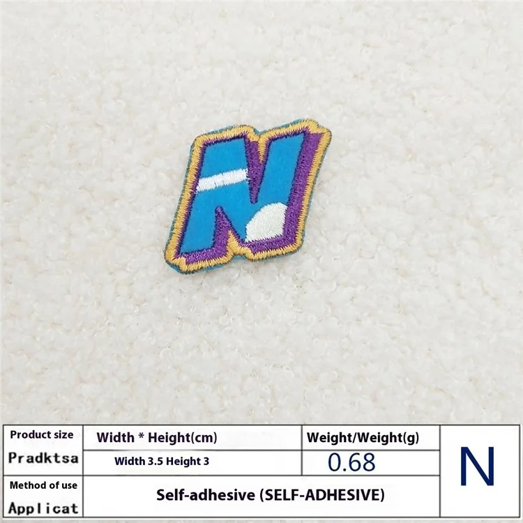 26 Pièces Écussons Lettres Anglaises Colorées Autocollants Créatifs Appliqués DIY Décorations Artisanales