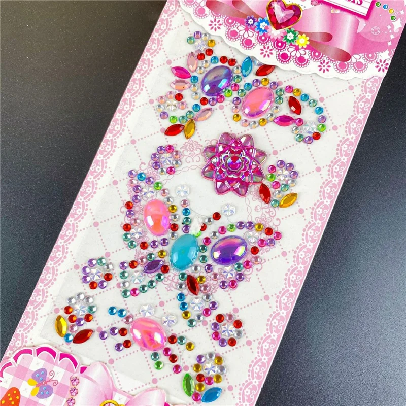 Crystal Rhinestone Stickers DIY Self-Adhesive Decorative Phone Stickers Decals - Flowers + Large Butterfly Diamonds