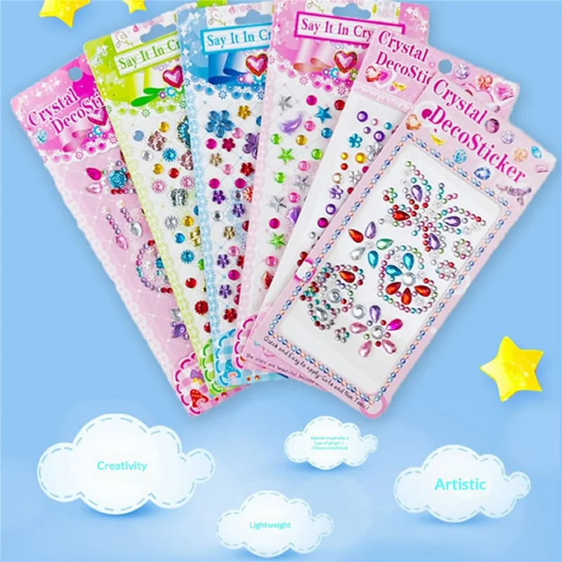 Crystal Rhinestone Stickers DIY Self-Adhesive Decorative Phone Stickers Decals - Flowers + Large Butterfly Diamonds