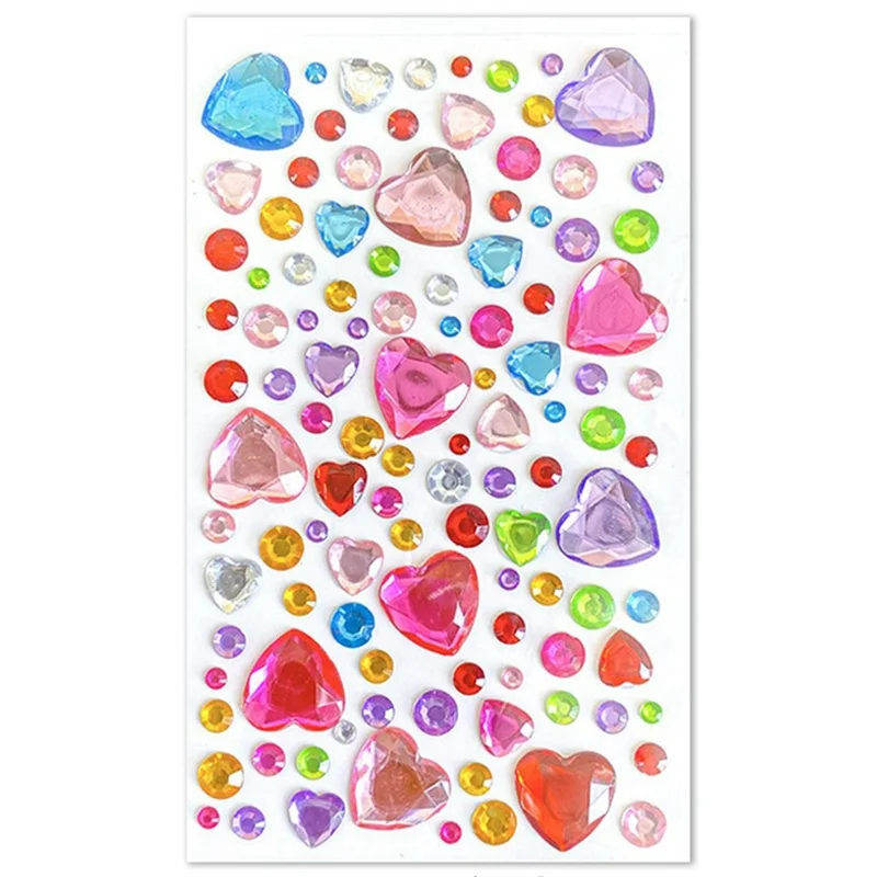 Crystal Rhinestone Stickers 3D Gem Decorative Phone Stickers DIY Craft for Scrapbooking - Large Heart