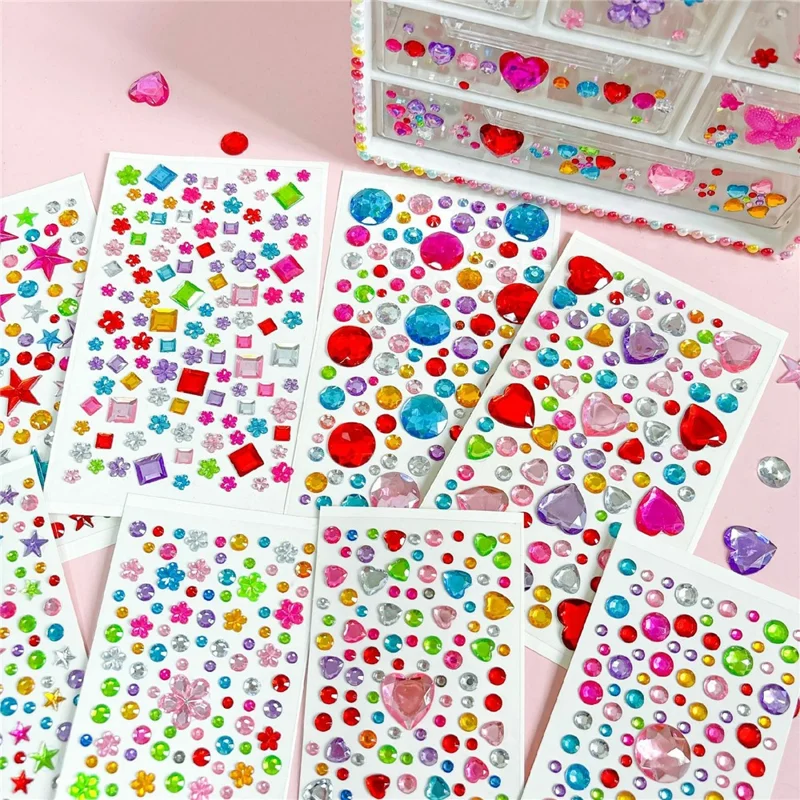 Crystal Rhinestone Stickers 3D Gem Decorative Phone Stickers DIY Craft for Scrapbooking - Large Heart