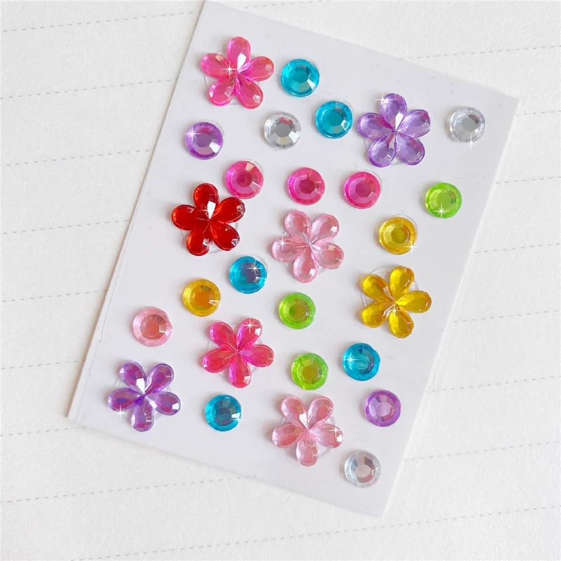 Crystal Gem Stickers Multi-Shape Colorful Decal for Phone DIY Decoration Craft - Mini Heart Gem