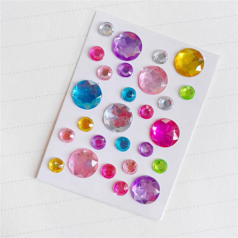 Crystal Gem Stickers Multi-Shape Colorful Decal for Phone DIY Decoration Craft - Mini Heart Gem