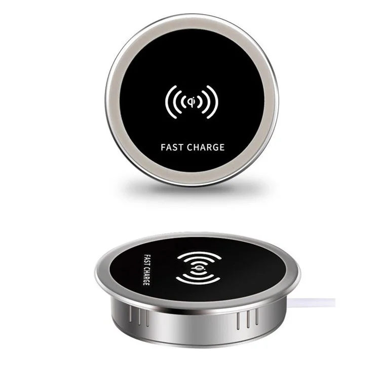 15W Embeded Desktop Wireless Charger Table Charging Pad