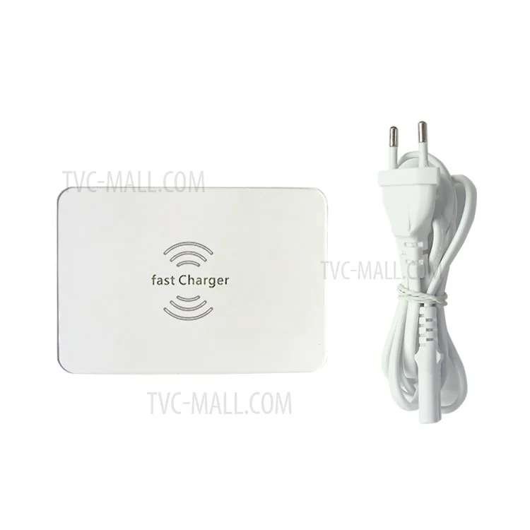 LED Display QC3.0 6 USB Wireless Charger (WLX-818F) - EU Plug