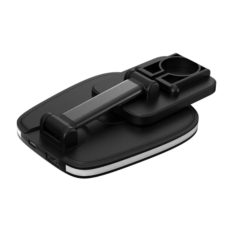 LFX-171 3 in 1 Foldable Wireless Charger Stand Fast Charging Dock Station for iPhone 12 Series/AirPods/Apple Watch - Black