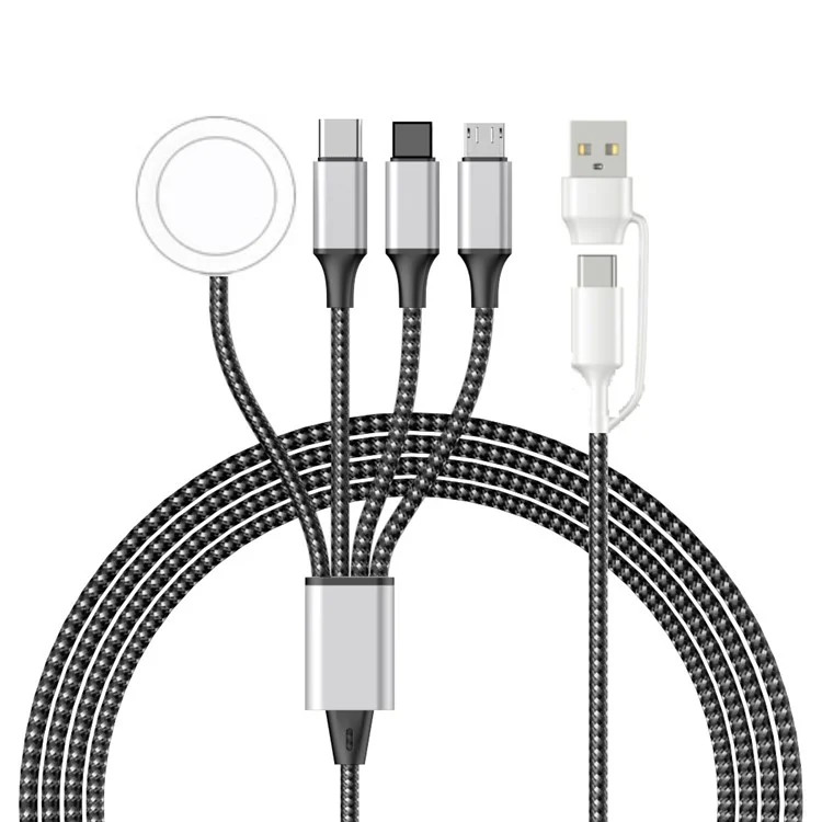1.2m USB / Type-C to Type-C / 8-pin / Micro / Watch Wireless Charging Dock Braided Charging Cable for Apple Watch / Phone