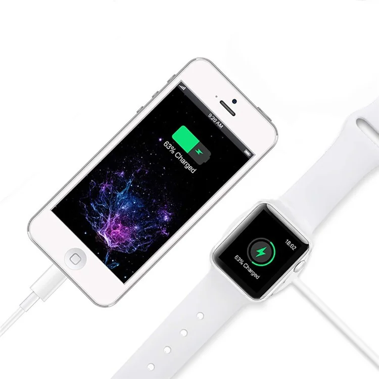 122cm for Apple Watch / Phone Type-C Plug 4-in-1 Charging Cable Watch Wireless Charging Dock, with Decoding Chip - Black