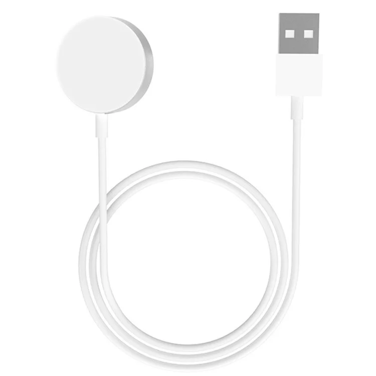 Câble USB de 1 m pour Apple Watch, chargeur magnétique en ABS et alliage d'aluminium, station de charge sans fil ronde