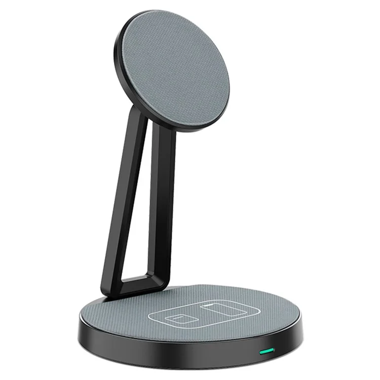Bulk Purchasing Z6 For AirPods / Cellphone 2-in-1 Magnetic Wireless Charger Desktop Charging Stand - Black