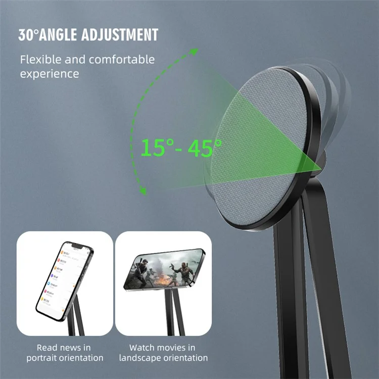 Bulk Purchasing Z6 For AirPods / Cellphone 2-in-1 Magnetic Wireless Charger Desktop Charging Stand - Black