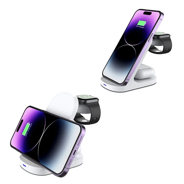 Chargeur sans fil rapide 15W pour iPhone, AirPods et Apple Watch - Noir