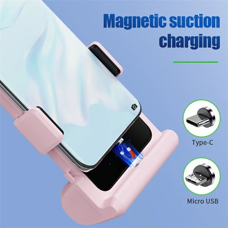 YR-1 5000mAh Power Bank 15W Phone Wireless Charger Bluetooth-compatible Shutter Shooting Handle - Black