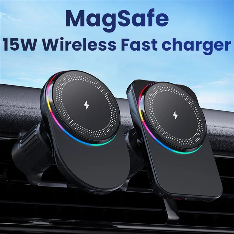 Compatible with MagSafe Magnetic Wireless Charger Car Air Outlet Mount Cell Phone Bracket Holder - M56