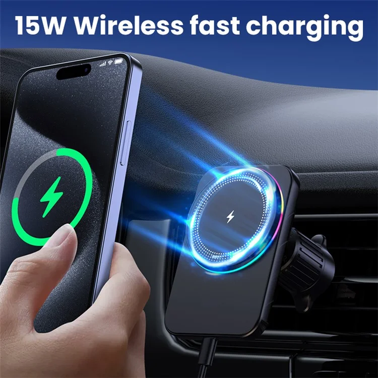 Compatible with MagSafe Magnetic Wireless Charger Car Air Outlet Mount Cell Phone Bracket Holder - M56