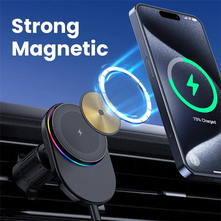 Compatible with MagSafe Magnetic Wireless Charger Car Air Outlet Mount Cell Phone Bracket Holder - M56