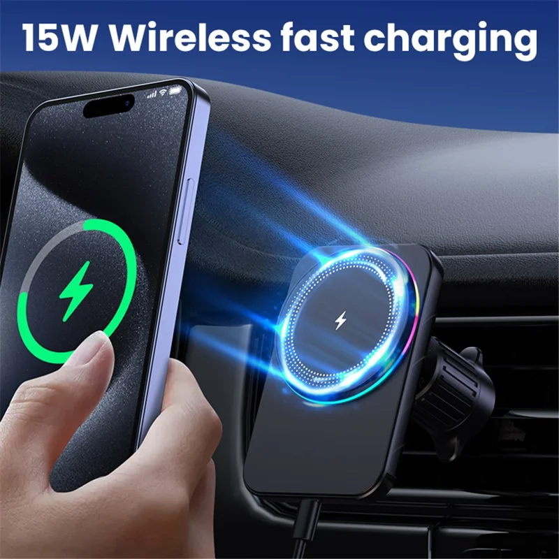 Magnetic Wireless Charger Car Air Outlet Mount Cell Phone Bracket Holder - M58