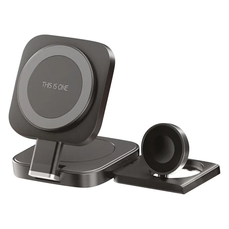 N3 3-in-1 Faltbarer Desktop-Ladestativ für Uhr, Kopfhörer und Handy mit magnetischem Wireless-Ladegerät