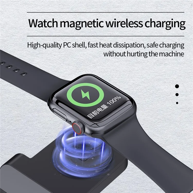 B20 Para el cargador inalámbrico del reloj Samsung Teléfono Auricular Soporte de carga - Negro