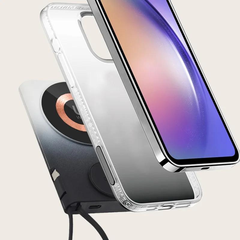 MIUSB W-166 22.5W Fast Charger 10000mAh Power Bank Magnetic Wireless Charger for iPhone Watch - White