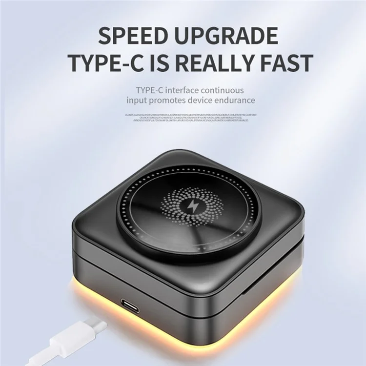 Montre-téléphone LHT-69, écouteur 3 en 1, support de charge de bureau pliable, chargeur magnétique sans fil - Noir