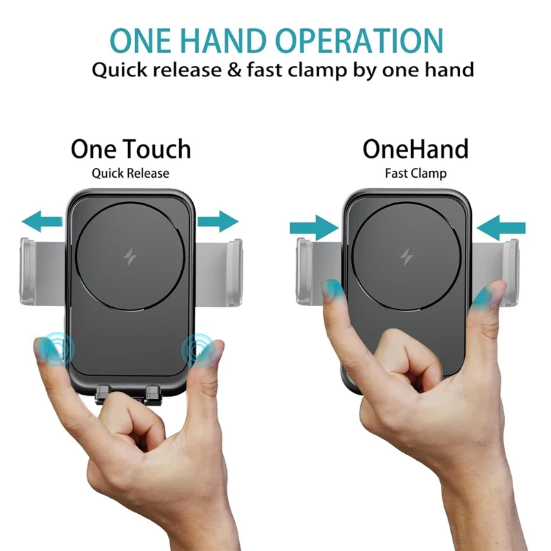 WIWU CH-321 Car Air Vent Phone Bracket 15W Wireless Charger Auto Clamping Phone Holder