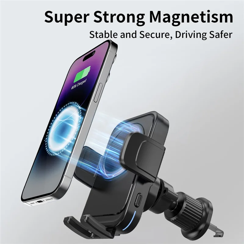 WIWU CH-321 Car Air Vent Phone Bracket 15W Wireless Charger Auto Clamping Phone Holder