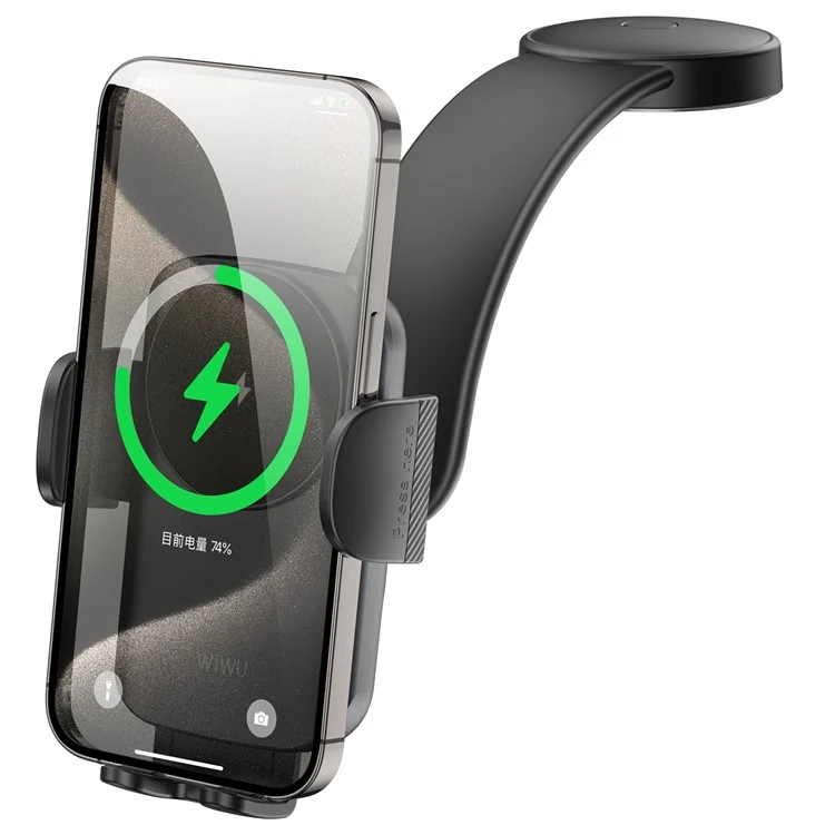 WIWU CH-322 Car Bracket 15W Wireless Charger Auto Clamping Phone Holder