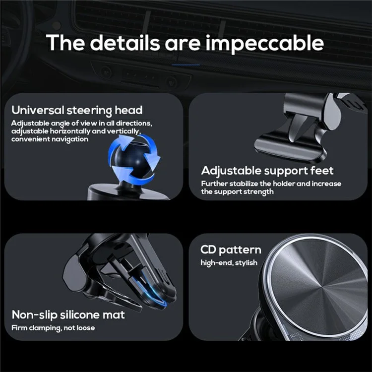 Memo CW01 Air Ventilín de Aire Magnetic Wireless Carger Phone Soporte de Enfriamiento de Soporte Para Iphone 15-12