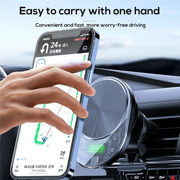 Memo CW01 Air Ventilín de Aire Magnetic Wireless Carger Phone Soporte de Enfriamiento de Soporte Para Iphone 15-12