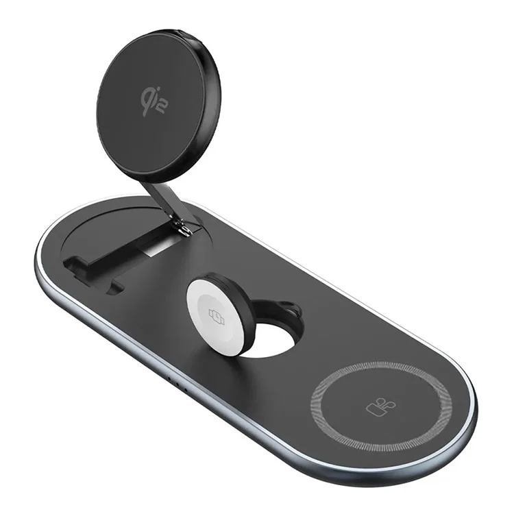 CX05 QI2 Phone Watch Aurphone 3-in-1 Carga de Carga Plegable Cargador Inalámbrico Magnético Plegable